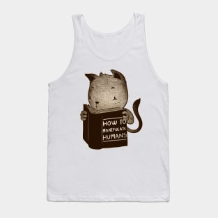 Cat Book How To Manipulate Humans Tank Top